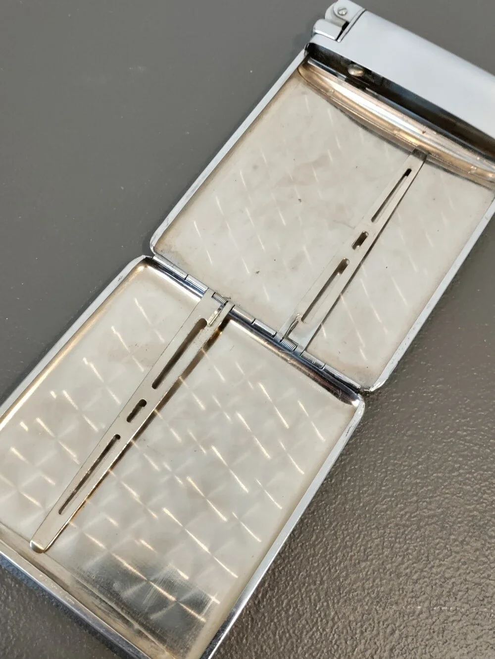 Vintage French Art Deco Surcouf Petrol Lighter cigarette case RARE